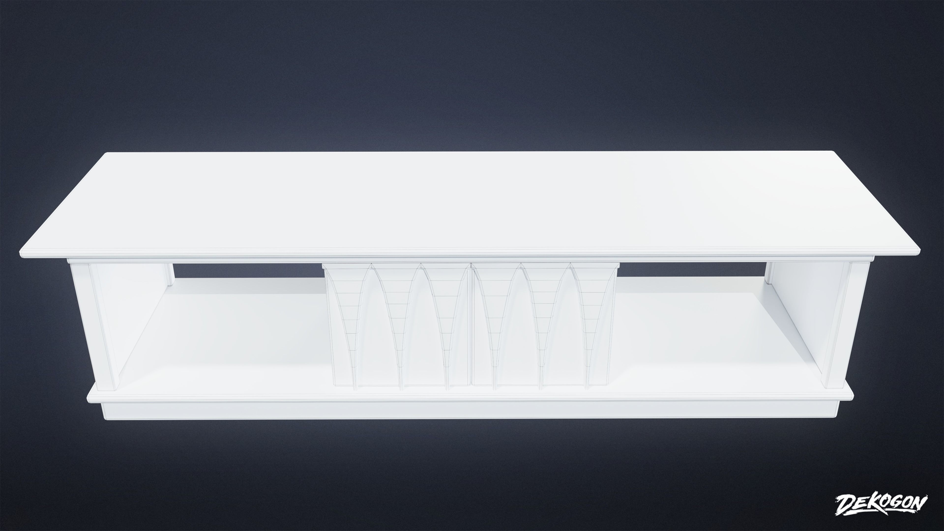 SUBURBS - Coffee Table 24 - LOW POLY AND NANITE Low-poly 3D model_16