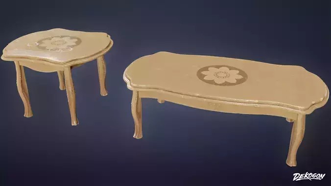 SUBURBS - Coffee Table Set 18 - LOW POLY AND NANITE