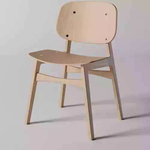 Round wooden chair