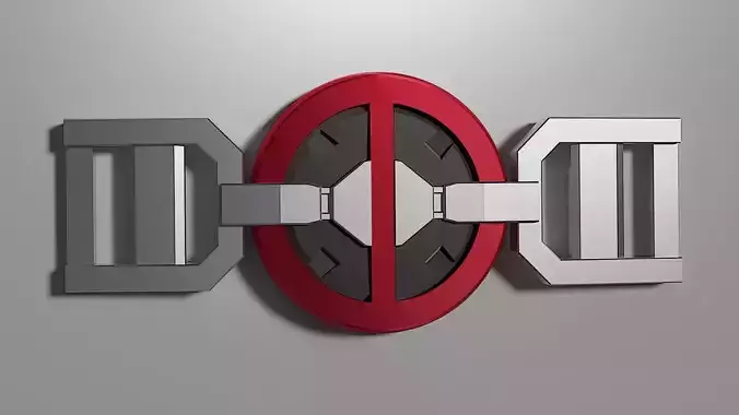 DEADPOOL BELT BUCKLE  3D print model