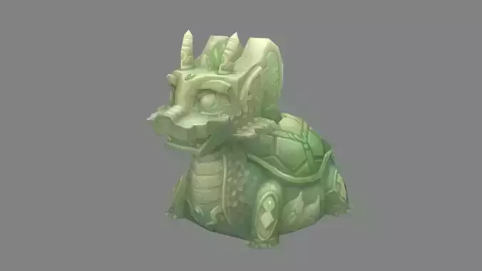 Cartoon jade Tortoise sculpture