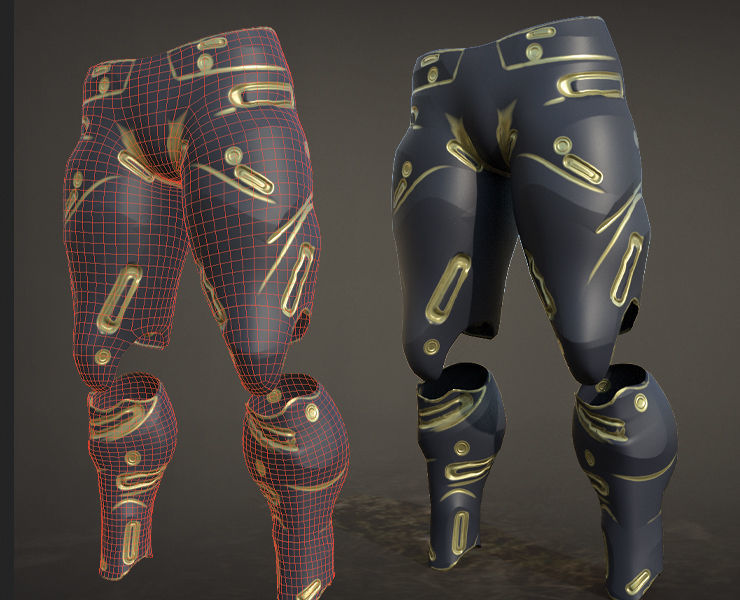 30 SCIFI LEGS with 4k Textures and UVS for ALL Softwares  Low-poly 3D model_9