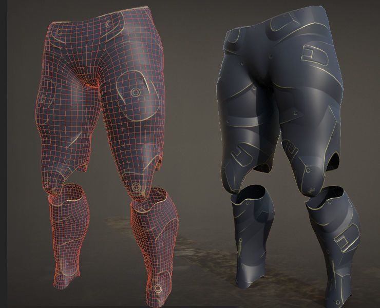 30 SCIFI LEGS with 4k Textures and UVS for ALL Softwares  Low-poly 3D model_1