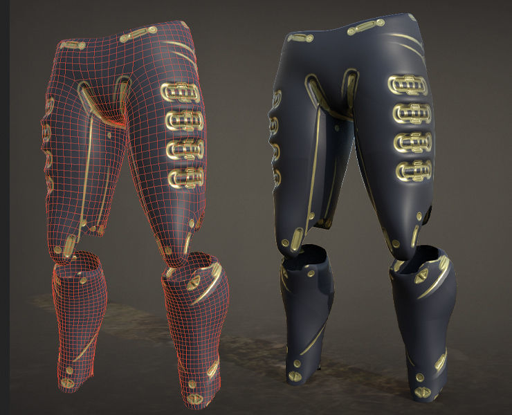 30 SCIFI LEGS with 4k Textures and UVS for ALL Softwares  Low-poly 3D model_24