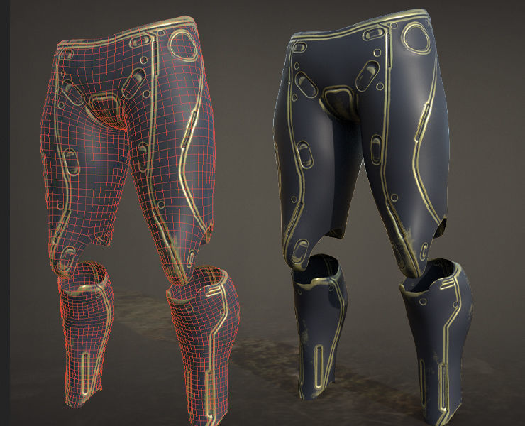 30 SCIFI LEGS with 4k Textures and UVS for ALL Softwares  Low-poly 3D model_13