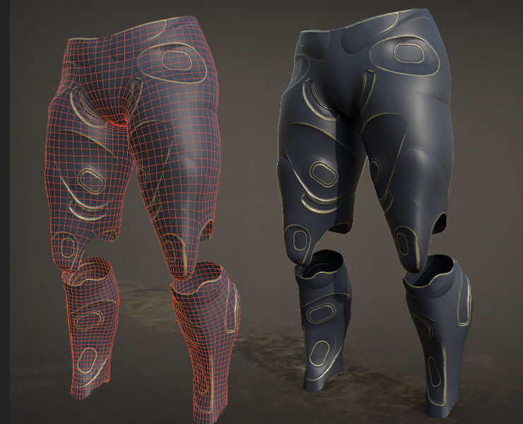 30 SCIFI LEGS with 4k Textures and UVS for ALL Softwares  Low-poly 3D model_12