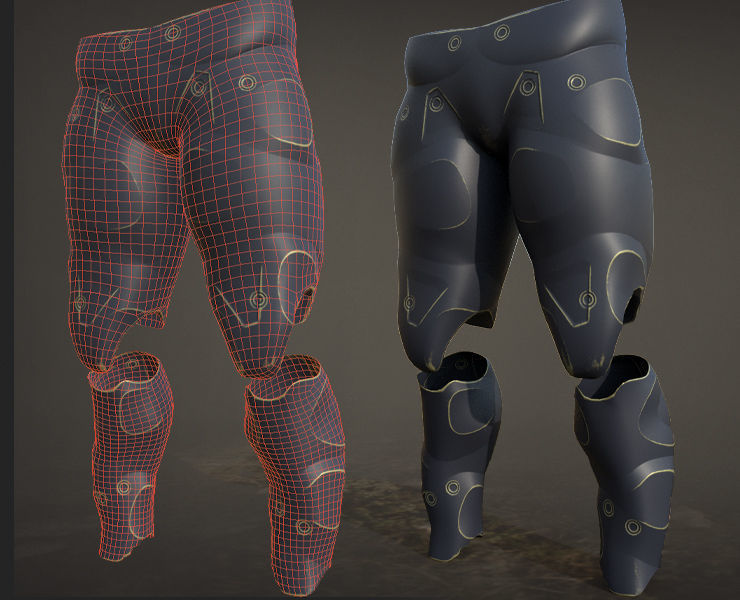 30 SCIFI LEGS with 4k Textures and UVS for ALL Softwares  Low-poly 3D model_7