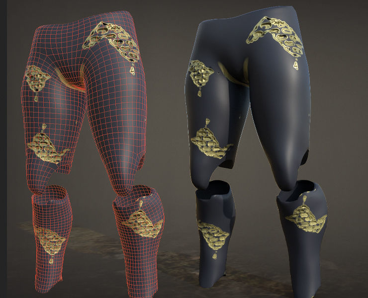 30 SCIFI LEGS with 4k Textures and UVS for ALL Softwares  Low-poly 3D model_20