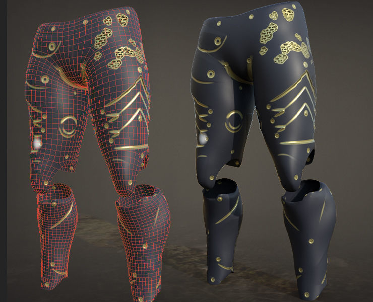 30 SCIFI LEGS with 4k Textures and UVS for ALL Softwares  Low-poly 3D model_21
