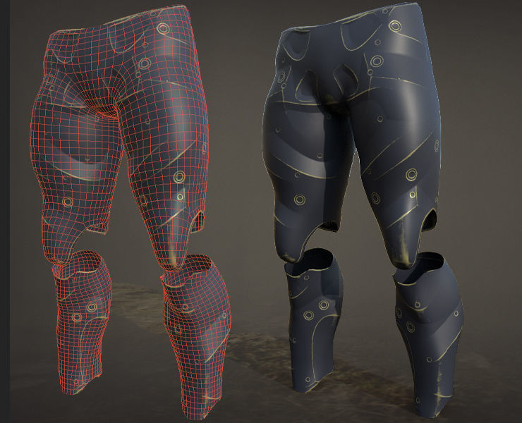 30 SCIFI LEGS with 4k Textures and UVS for ALL Softwares  Low-poly 3D model_28
