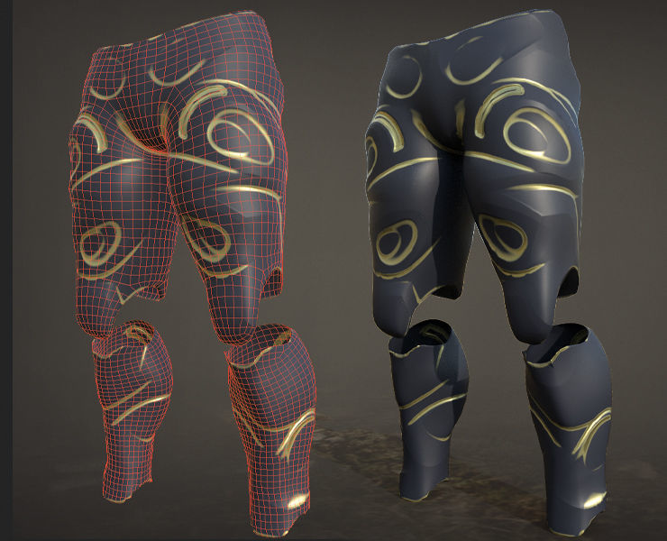 30 SCIFI LEGS with 4k Textures and UVS for ALL Softwares  Low-poly 3D model_8