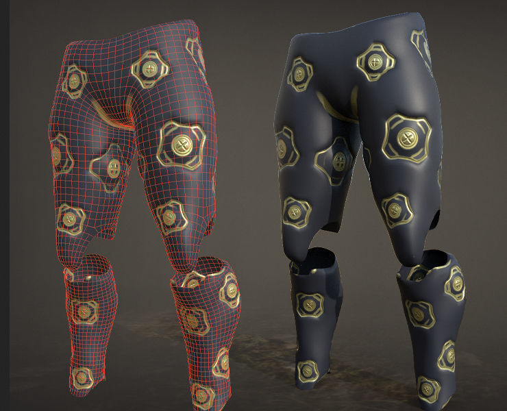 30 SCIFI LEGS with 4k Textures and UVS for ALL Softwares  Low-poly 3D model_18