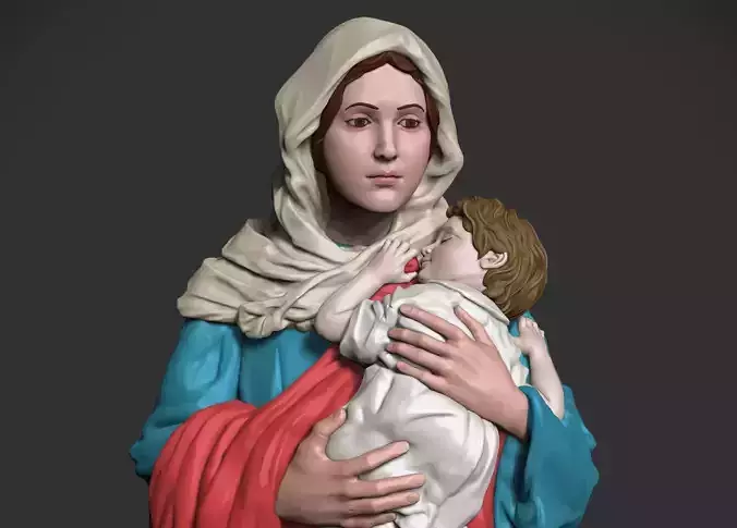 Virgin Mary 3D print model