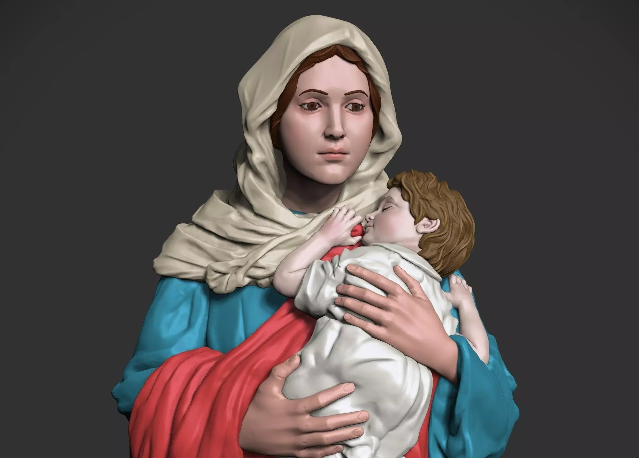 Virgin Mary 3D print model_0