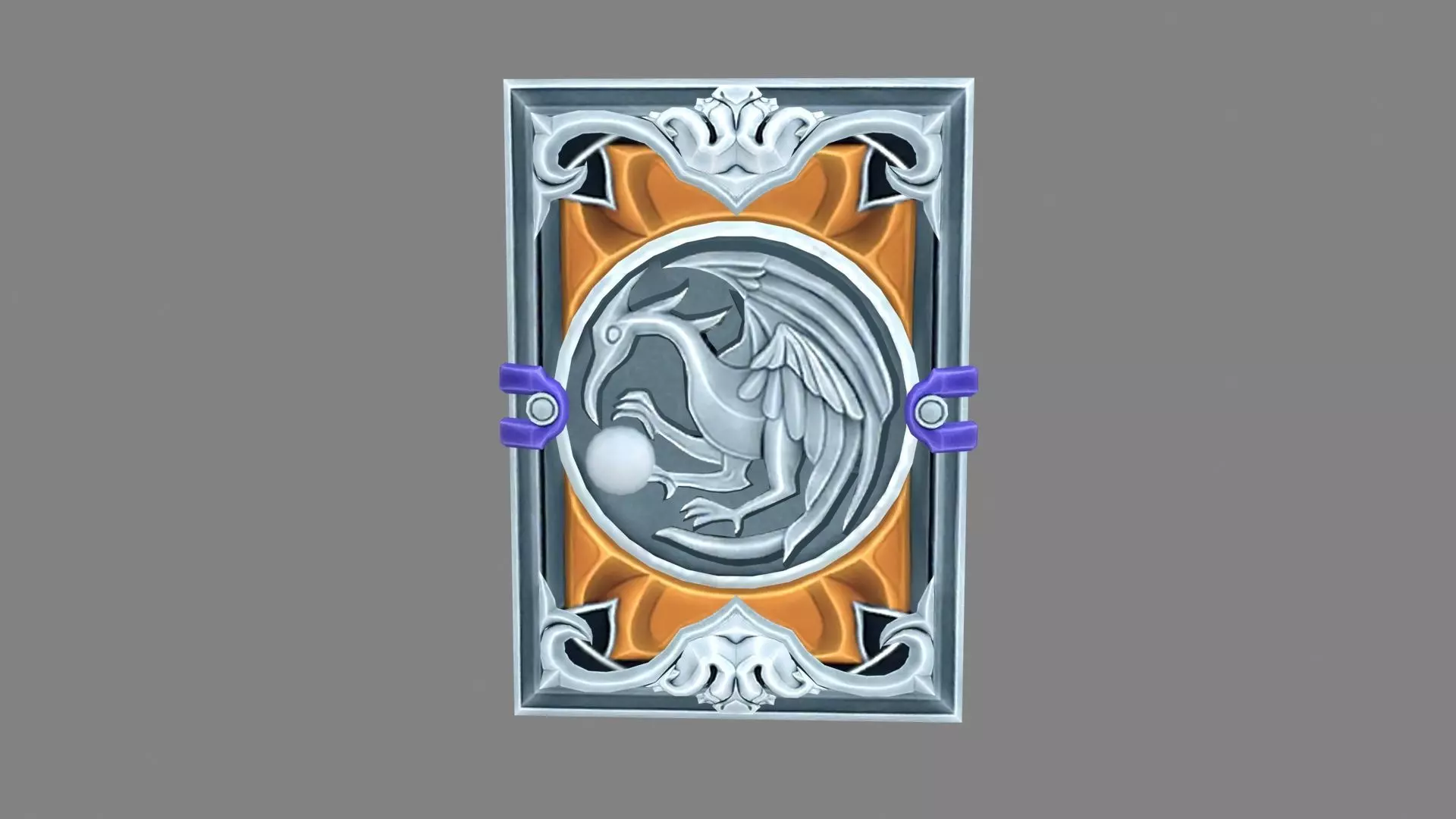 Cartoon Dragon Card Low-poly 3D model_0