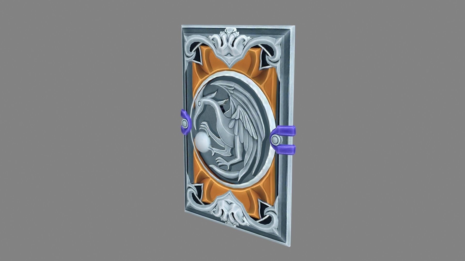 Cartoon Dragon Card Low-poly 3D model_1