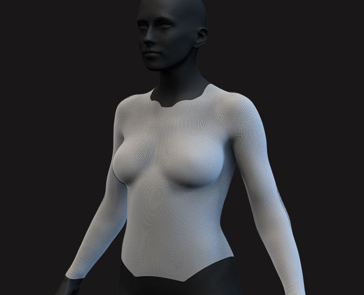 27 Female Scifi Suits KitBash with Uvs Plus ZTL LP HP Low-poly 3D model_22