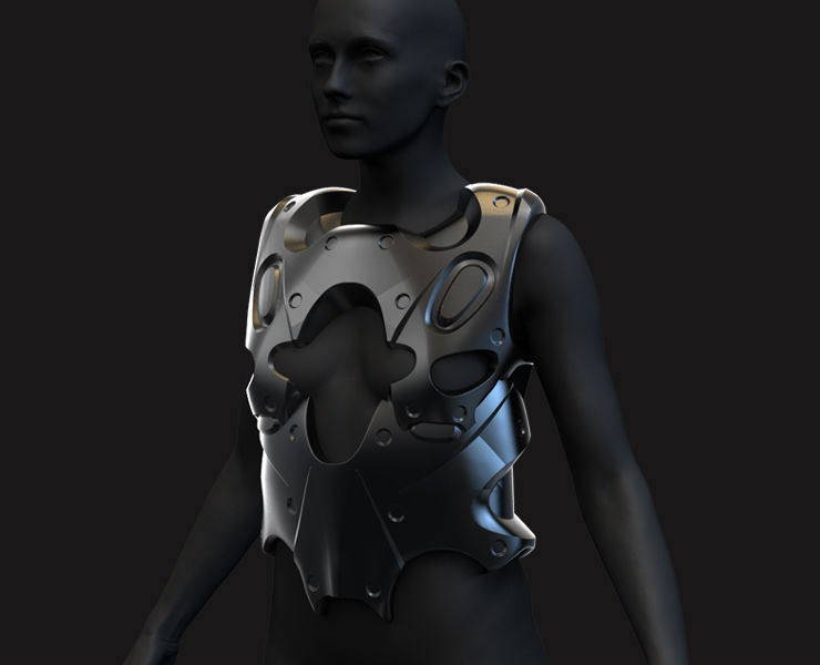 27 Female Scifi Suits KitBash with Uvs Plus ZTL LP HP Low-poly 3D model_3