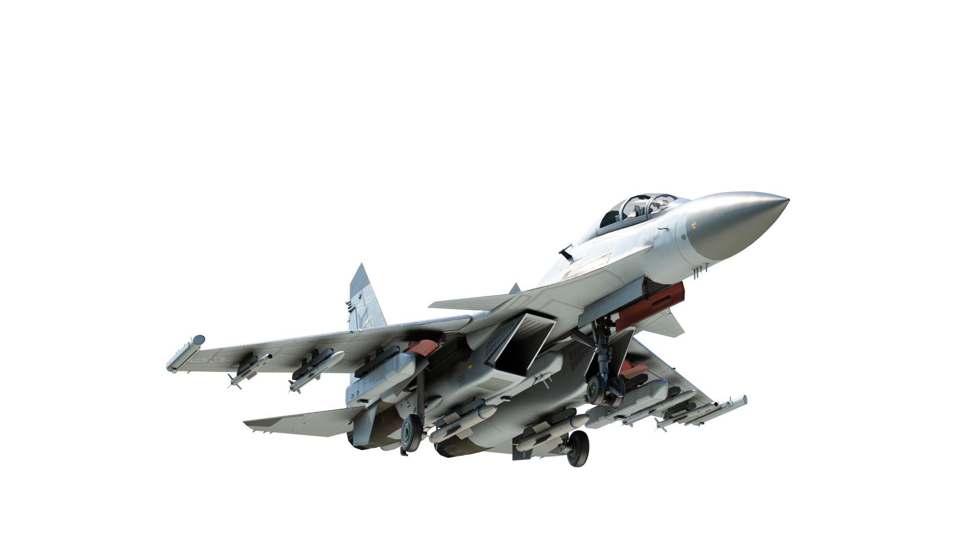 PLAN Shenyang J15D J-15D Shipborne fighter jets Low-poly 3D model_13