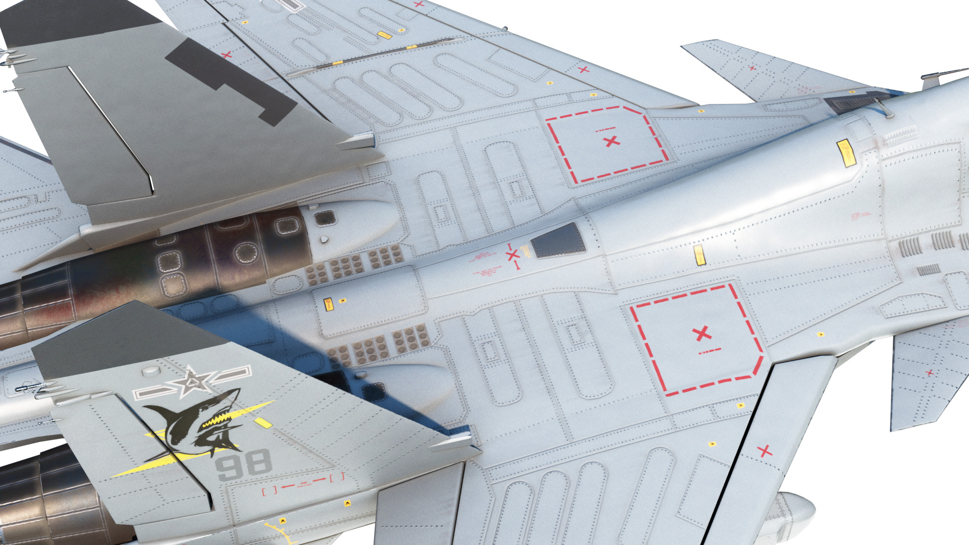 PLAN Shenyang J15D J-15D Shipborne fighter jets Low-poly 3D model_9