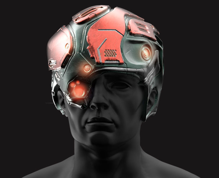 20 Scifi Helmets with Textures Ready for Games and 3D Softwares Low-poly 3D model_3