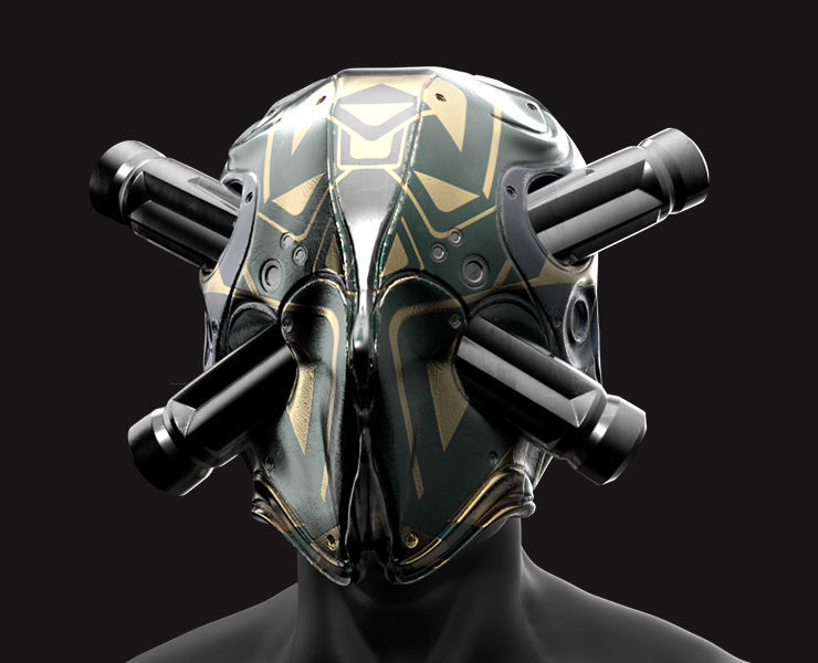 20 Scifi Helmets with Textures Ready for Games and 3D Softwares Low-poly 3D model_7