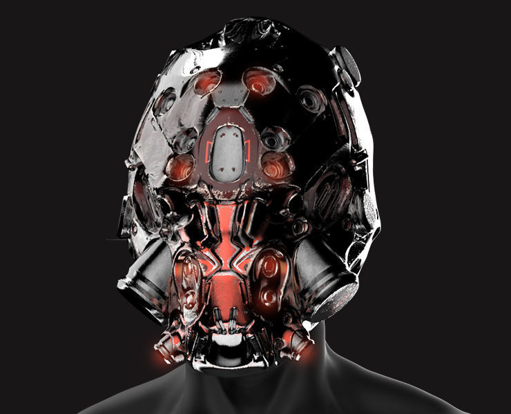 20 Scifi Helmets with Textures Ready for Games and 3D Softwares Low-poly 3D model_4