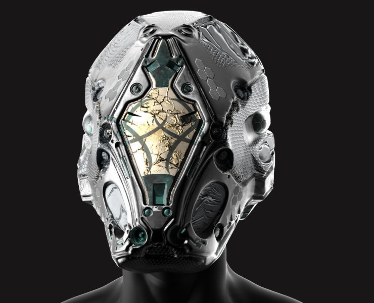 20 Scifi Helmets with Textures Ready for Games and 3D Softwares Low-poly 3D model_10