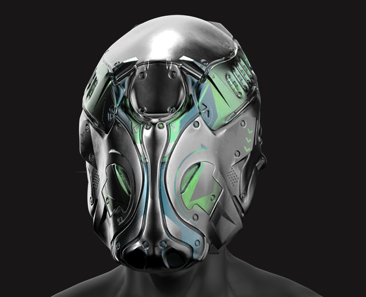 20 Scifi Helmets with Textures Ready for Games and 3D Softwares Low-poly 3D model_14
