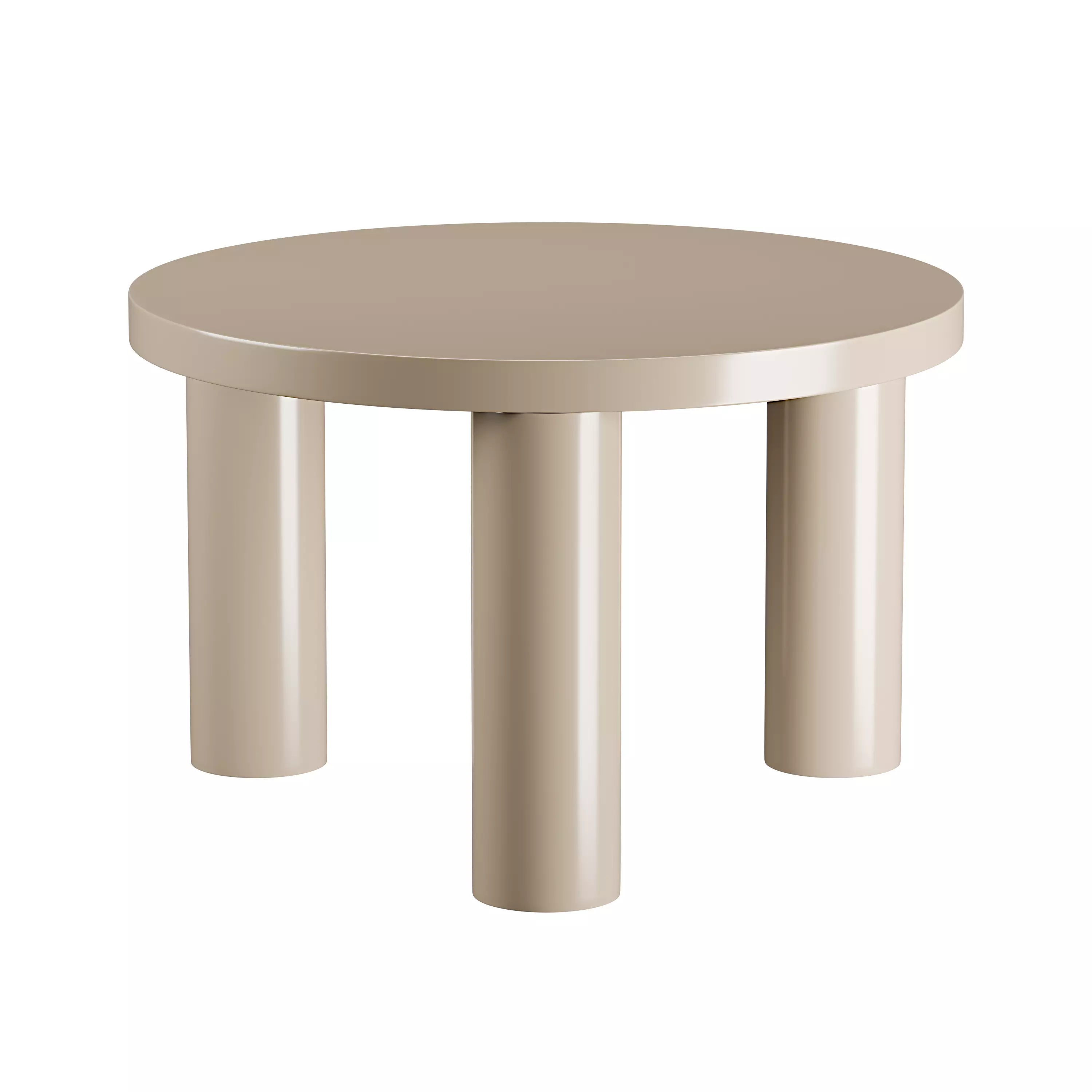 Post small coffee table Low-poly 3D model_0
