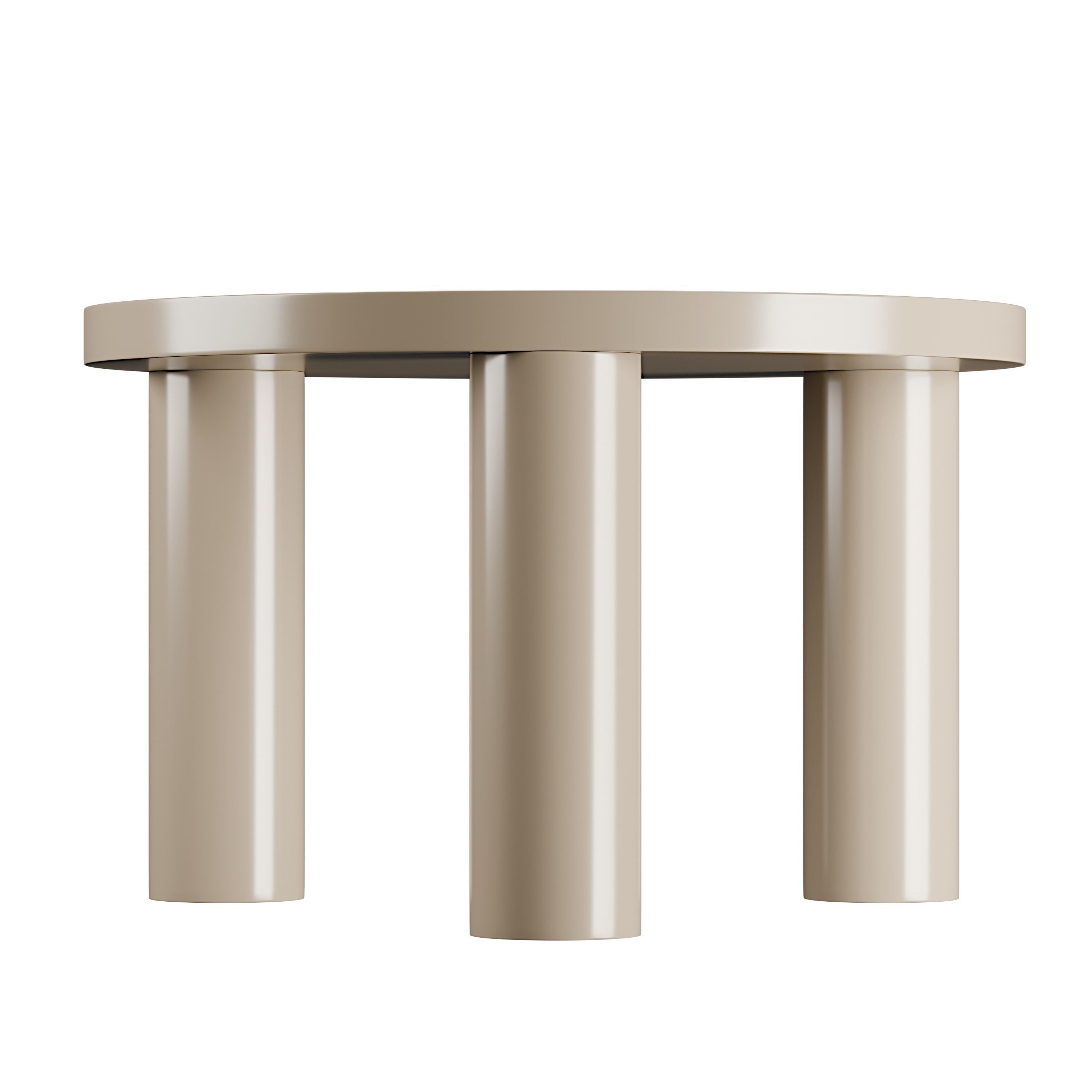 Post small coffee table Low-poly 3D model_1