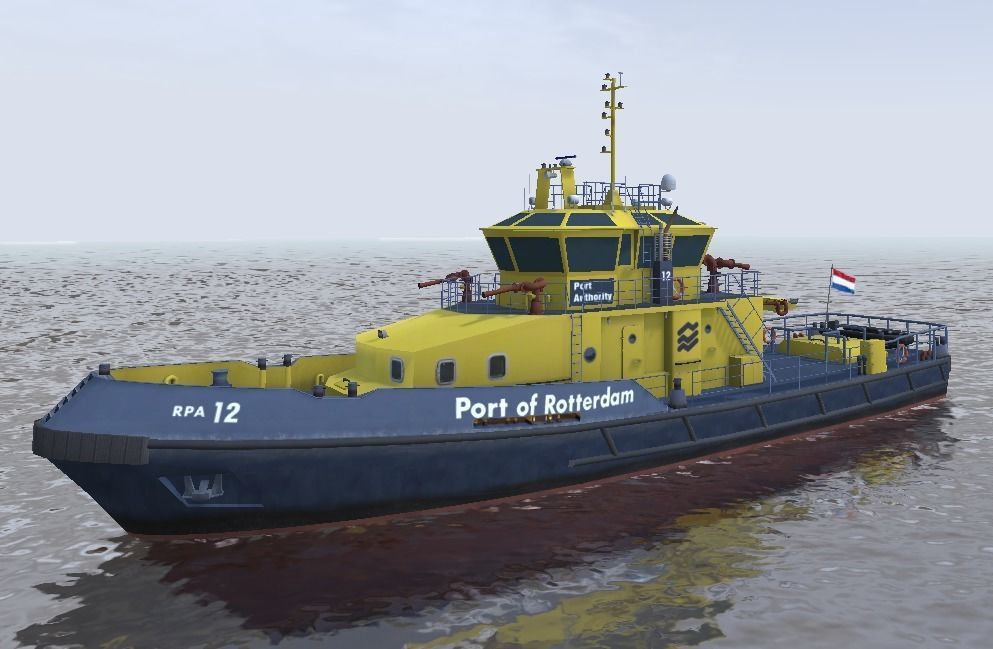 RPA12 tugboat Low-poly 3D model_9