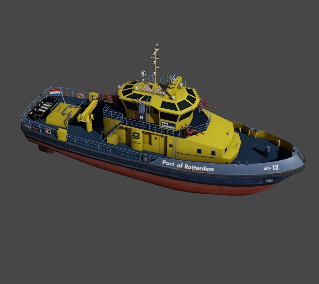 RPA12 tugboat Low-poly 3D model_8