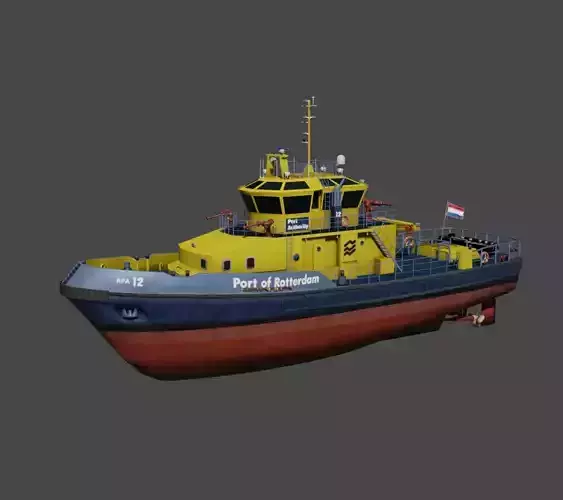 RPA12 tugboat Low-poly 3D model