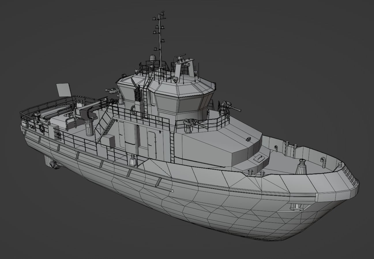 RPA12 tugboat Low-poly 3D model_5