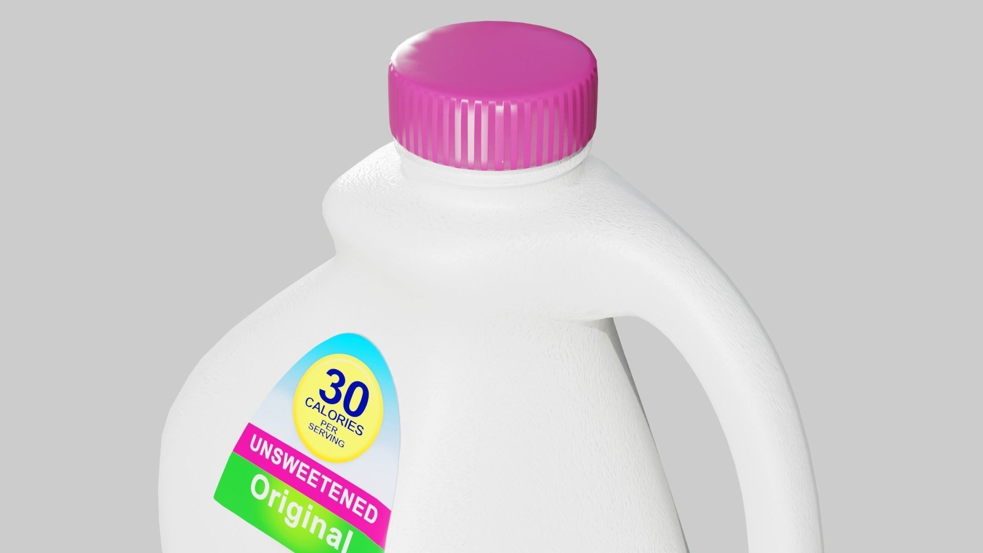 Milk bottle Low-poly 3D model_4