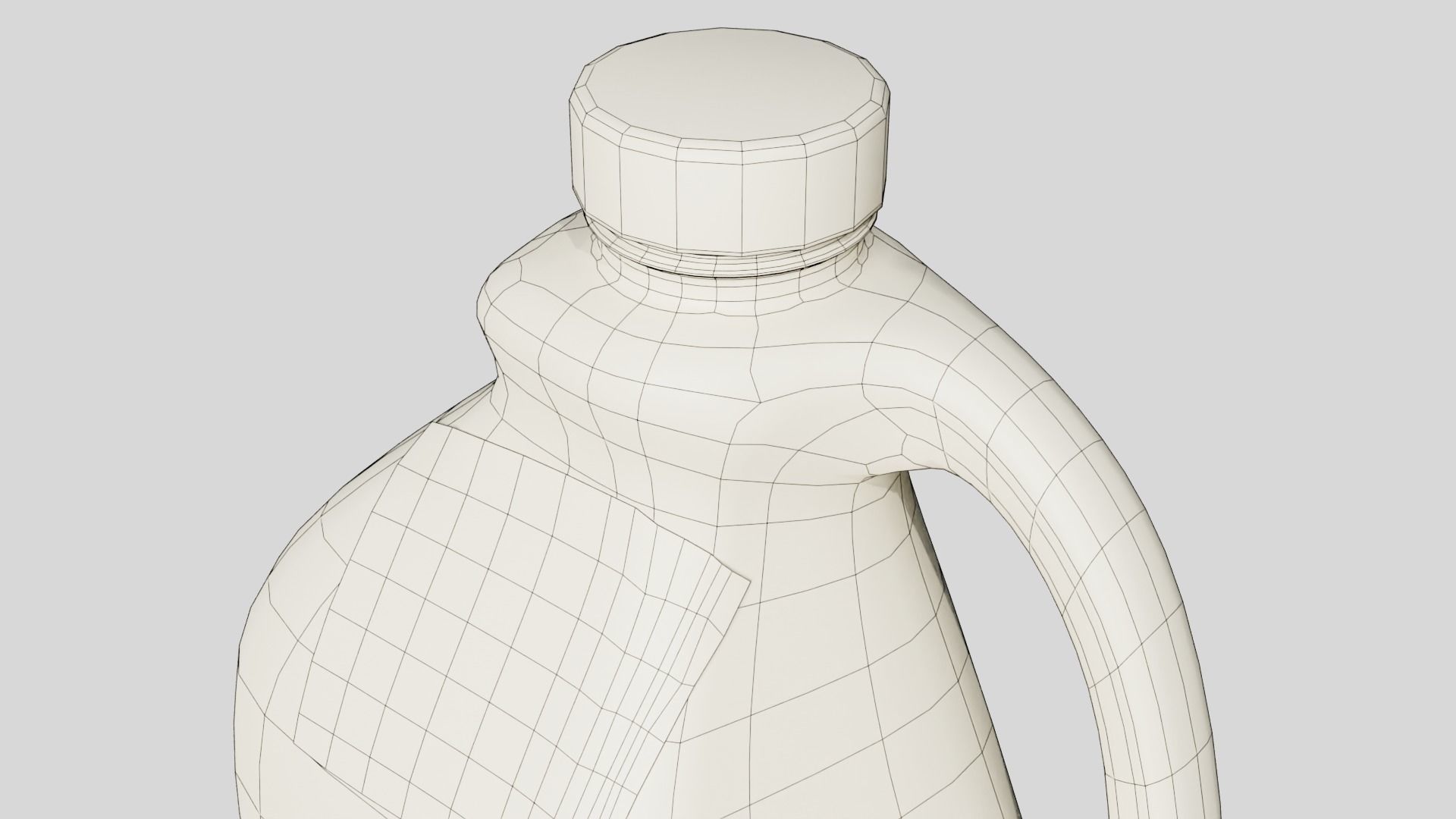 Milk bottle Low-poly 3D model_5
