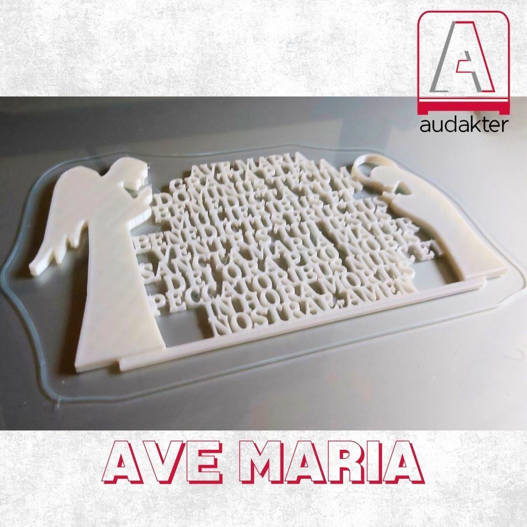 Ave Maria en Latin - 3D Decoracion 3D print model_1
