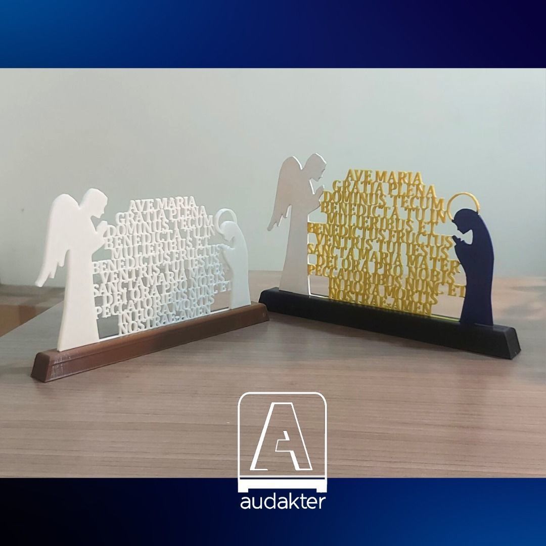 Ave Maria en Latin - 3D Decoracion 3D print model_3