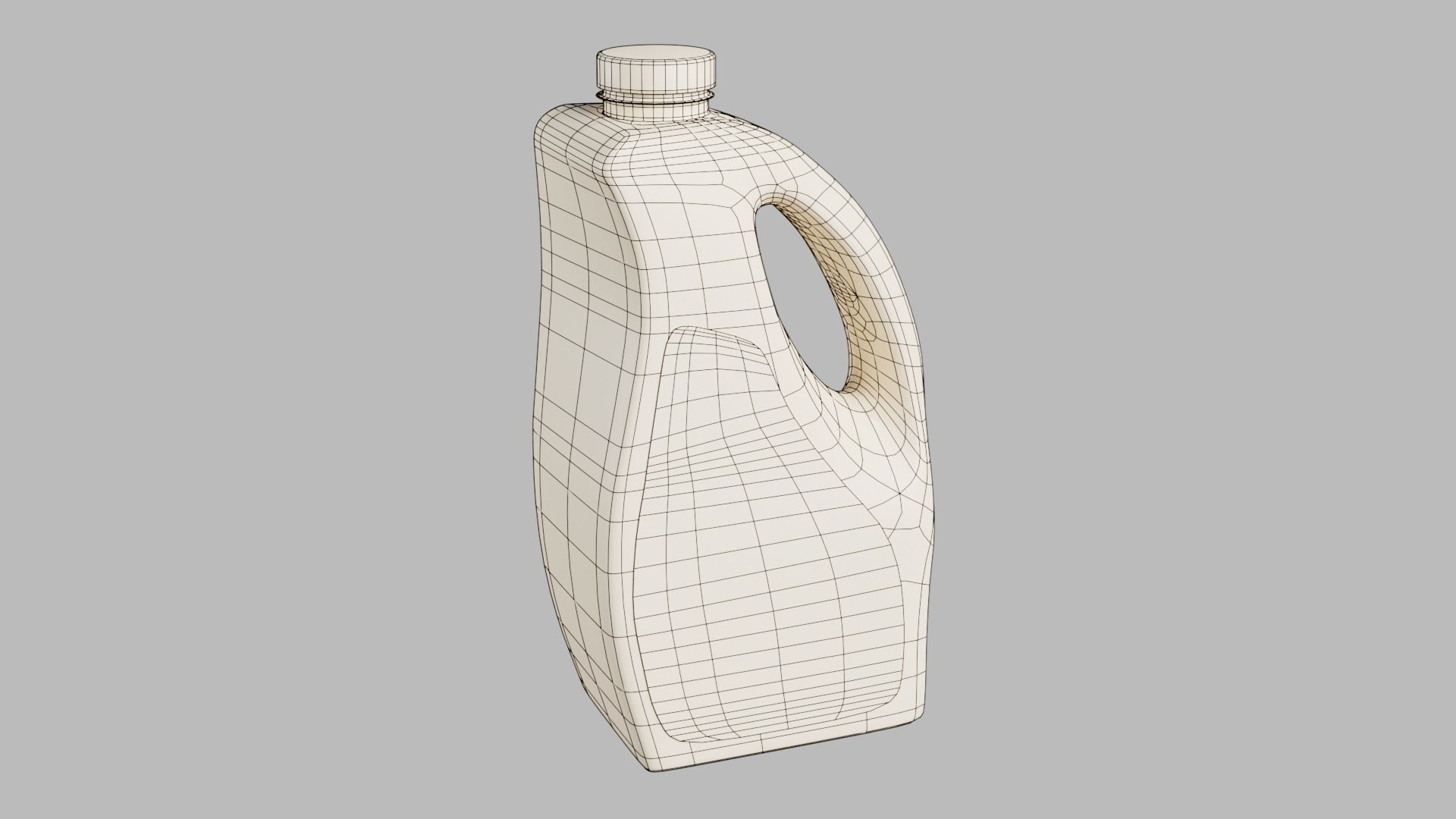Milk bottle Low-poly 3D model_3