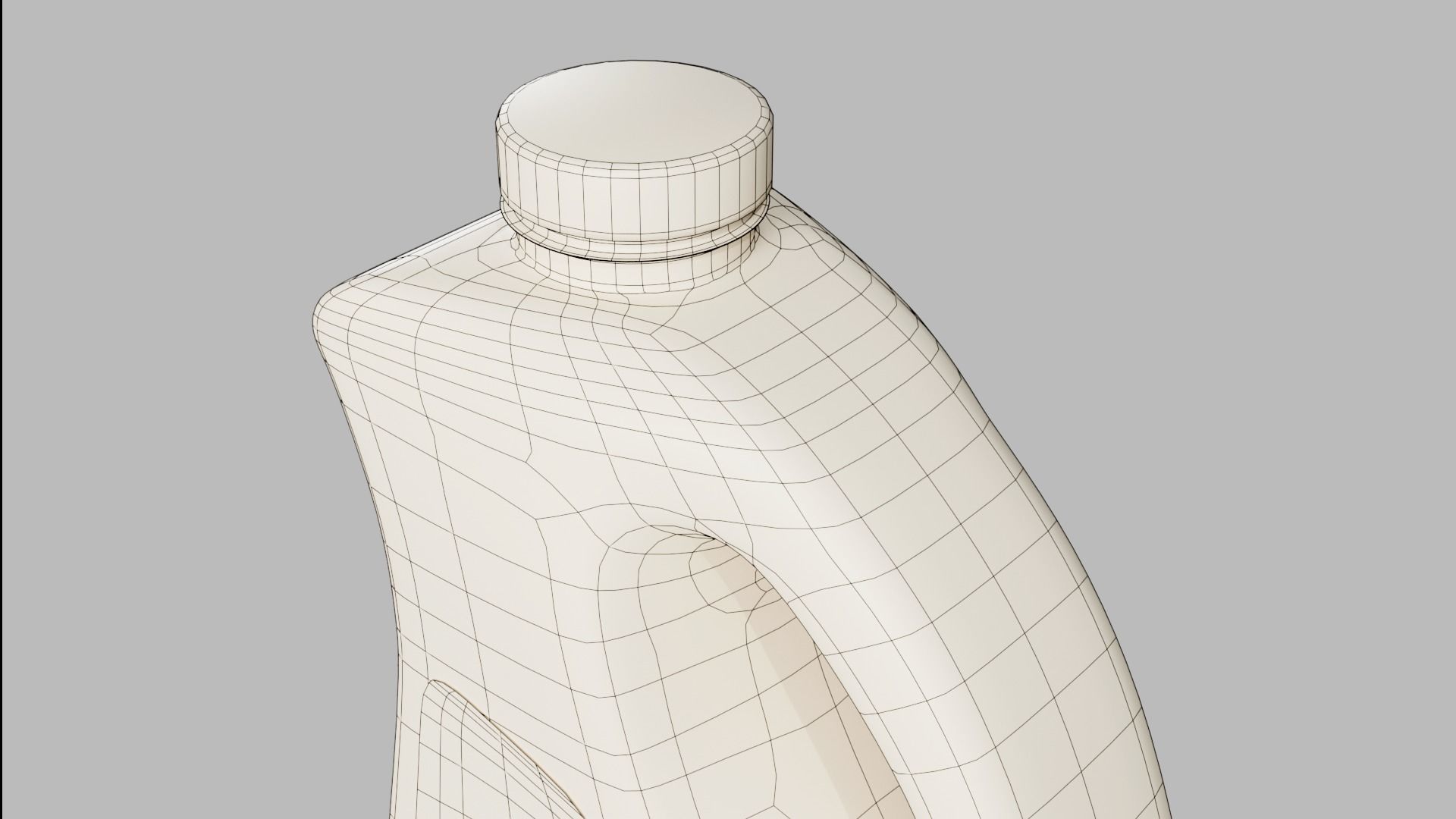Milk bottle Low-poly 3D model_5