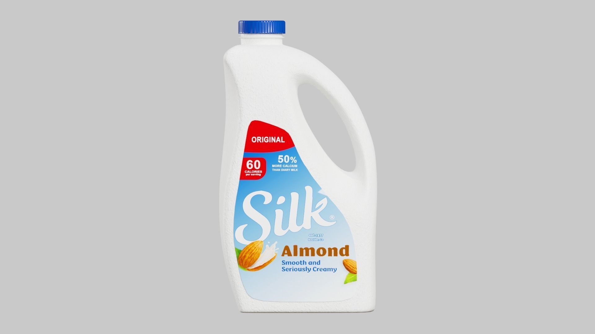 Milk bottle Low-poly 3D model_1