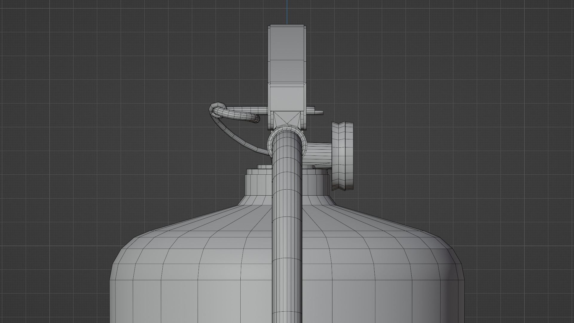 Damaged Fire Extinguisher Low-poly 3D model_17