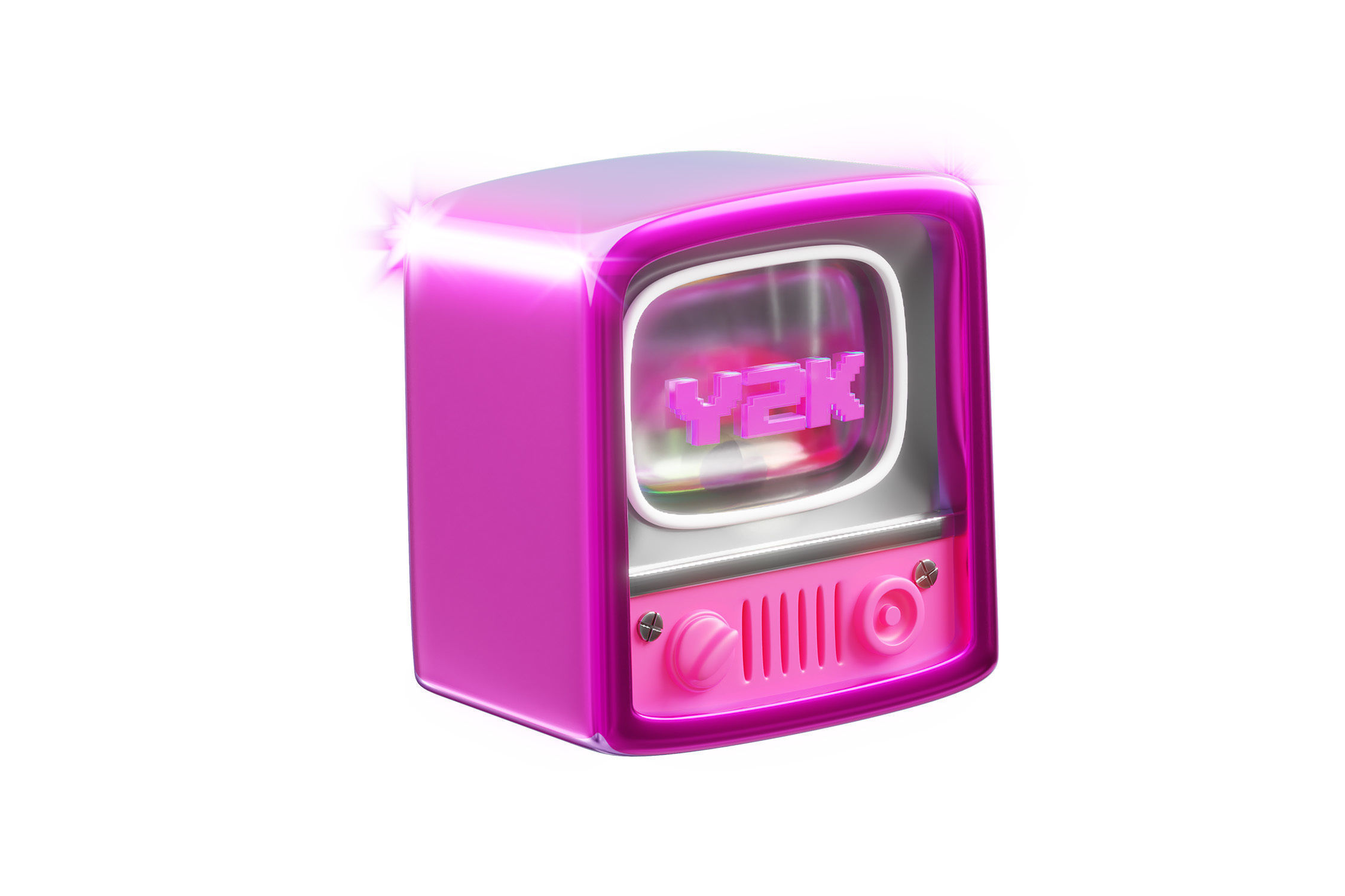 3D Retro 90s Illustration 3D model_16