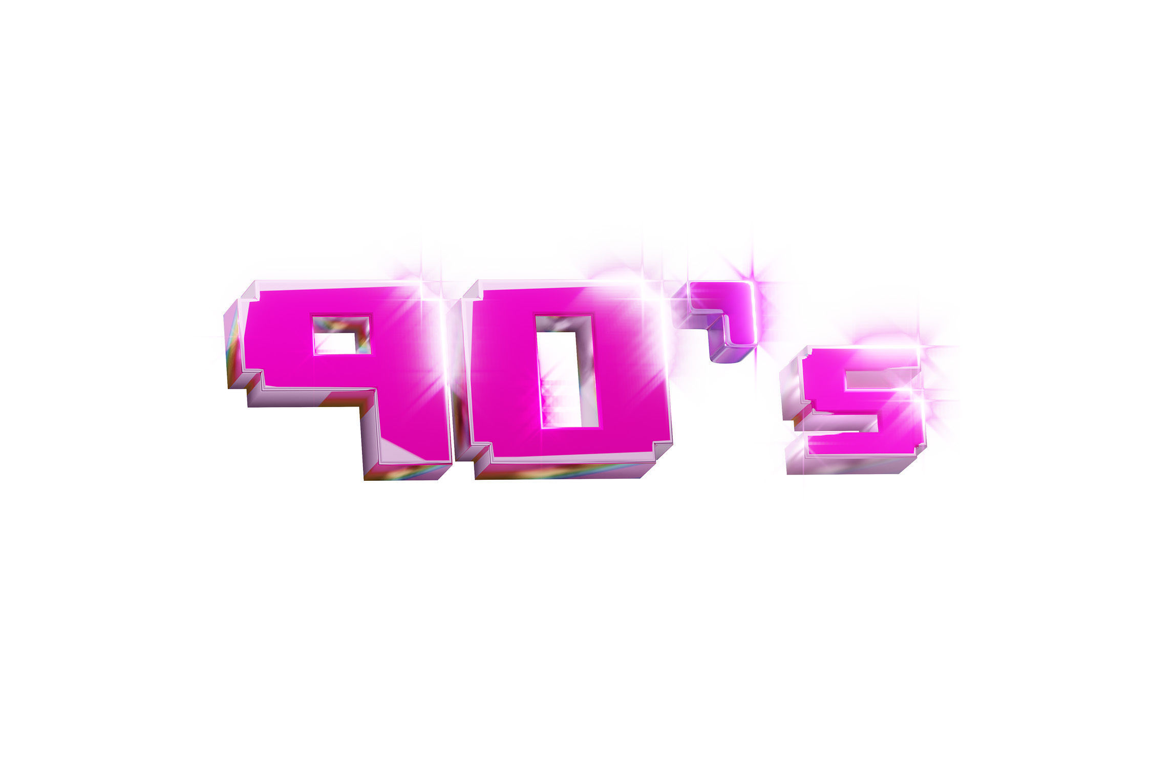 3D Retro 90s Illustration 3D model_1