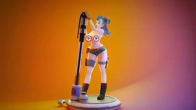 Dragon Ball Bulma Pen Holder 3D Figures Ready to Print