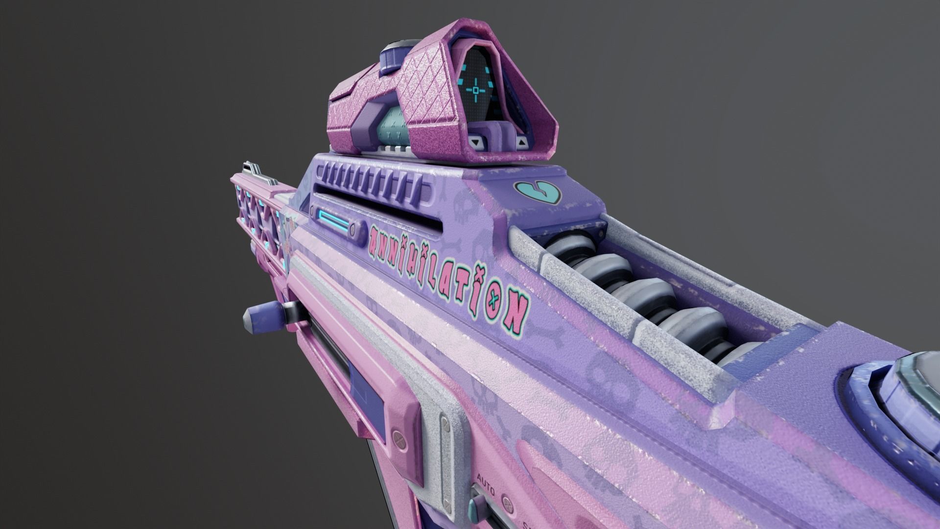 Sci-Fi Assault Rifle Pack 3D Model Collection_23