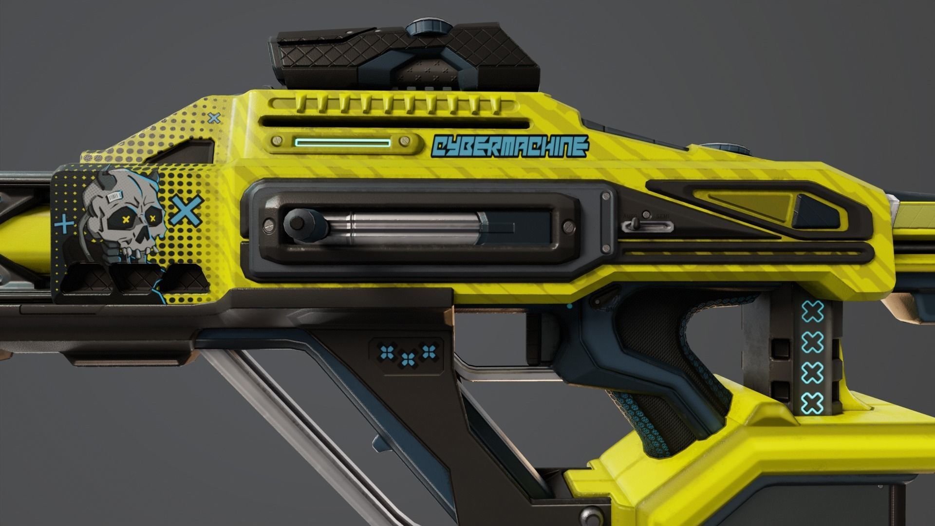 Sci-Fi Assault Rifle Pack 3D Model Collection_17