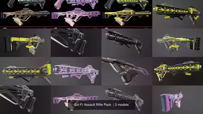 Sci-Fi Assault Rifle Pack 