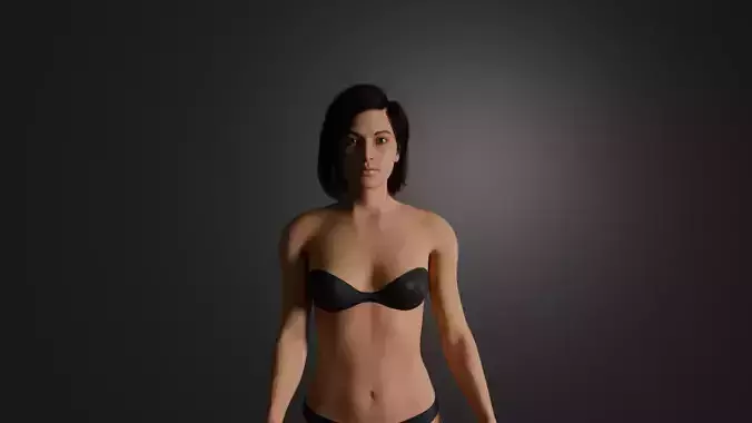 Beautiful girl wearing bra 